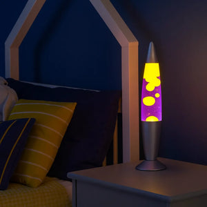 Global Gizmos Purple & Yellow Retro Lava Lamp-Global Gizmos Purple & Yellow Retro Lava Lamp