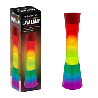 Global Gizmos Rainbow Lava Tower Lamp-Global Gizmos Rainbow Lava Tower Lamp