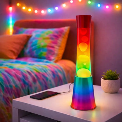 Global Gizmos Rainbow Lava Tower Lamp-Global Gizmos Rainbow Lava Tower Lamp