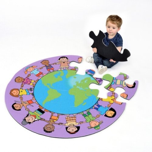 Global Jumbo Puzzle, Introduce your little ones to the world of creative play and learning with our Jumbo Puzzles featuring a vibrant Global Pals print! These aren't just puzzles; they're springboards for meaningful discussions and developmental growth. Global Jumbo Puzzle Features: 🌍 Educational Global Pals Print: Journey around the world right from your playroom. Our Global Pals design prompts conversations about countries, cultures, friendship, and environmental stewardship. 🧩 Jumbo Size for Jumbo Fun: T