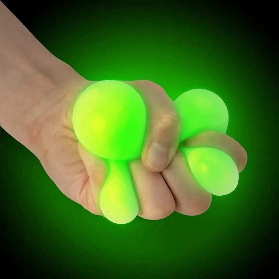 Glow in the Dark Squish Ball Fidget Toy-Glow in the Dark Squish Ball Fidget Toy