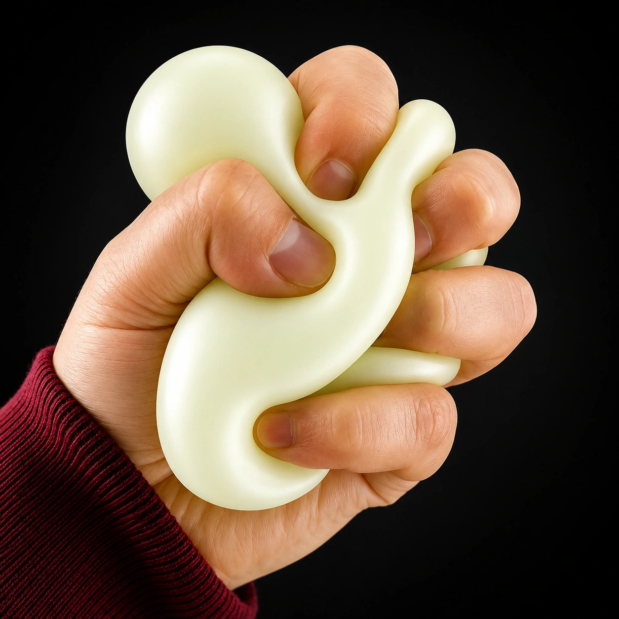 Glow in the Dark Squish Ball Fidget Toy-Glow in the Dark Squish Ball Fidget Toy