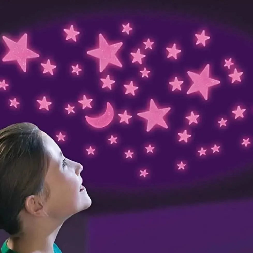 Glow stars pink glitter-Glow stars pink glitter