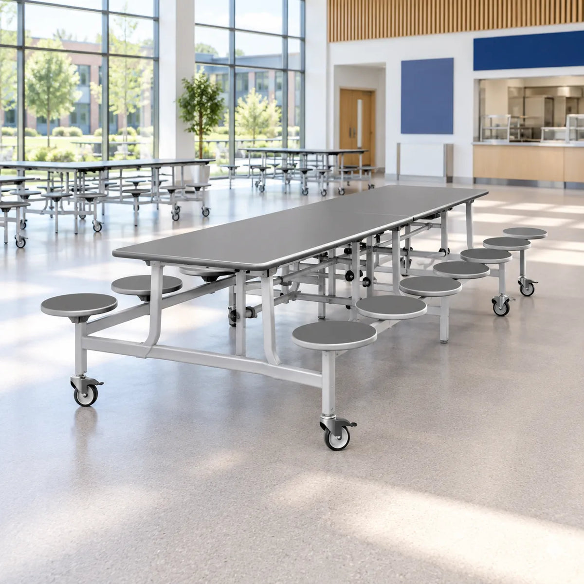 GoRoll 16 Stool Fixed Beam Seat 10ft – UK school lifestyle image 1