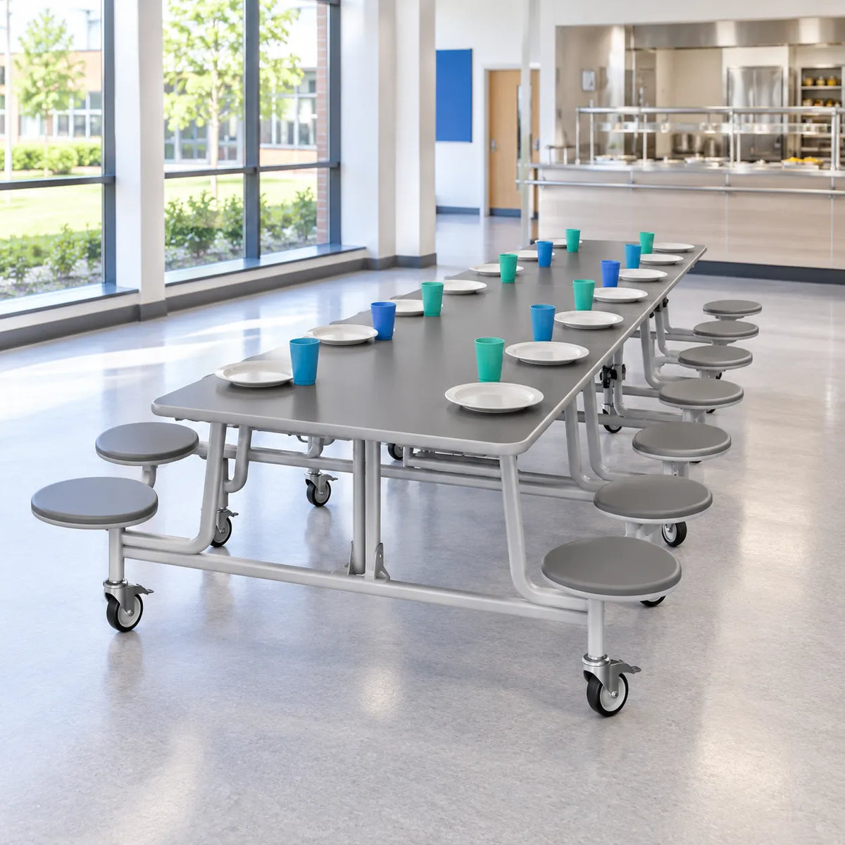 GoRoll 16 Stool Fixed Beam Seat 10ft – UK school lifestyle image 2