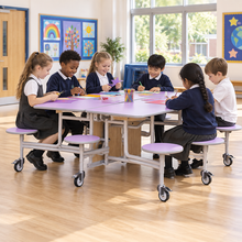 GoRoll Folding Table 8ft with 8 Stools – UK school lifestyle image 4
