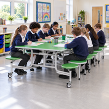 GoRoll 16 Stool Folding Beam Seat 10ft – UK school lifestyle image 3
