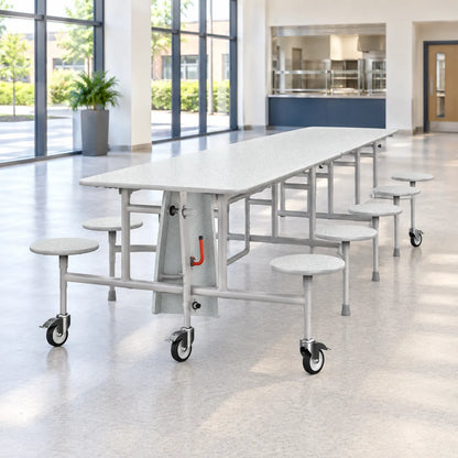 GoRoll Folding Table 10ft with 12 Stools – UK school lifestyle image 1
