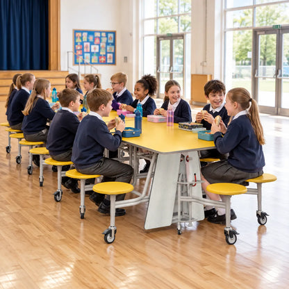 GoRoll Folding Table 10ft with 12 Stools – UK school lifestyle image 4