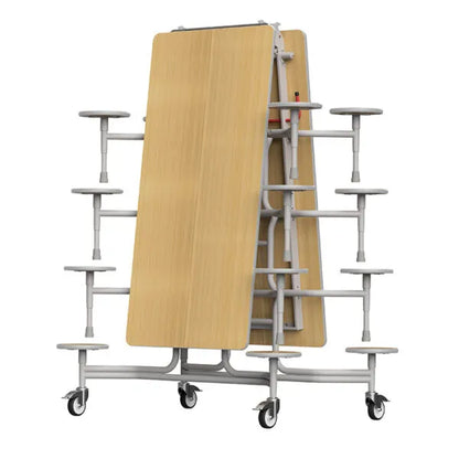 GoRoll Folding Table 10ft with 16 Stools 640mm High – Early Years – supplier product view