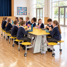 GoRoll Folding Table 10ft with 12 Stools – UK school lifestyle image 4