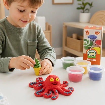Green Toys Dough 4 Pack Activity Set-Green Toys Dough 4 Pack Activity Set