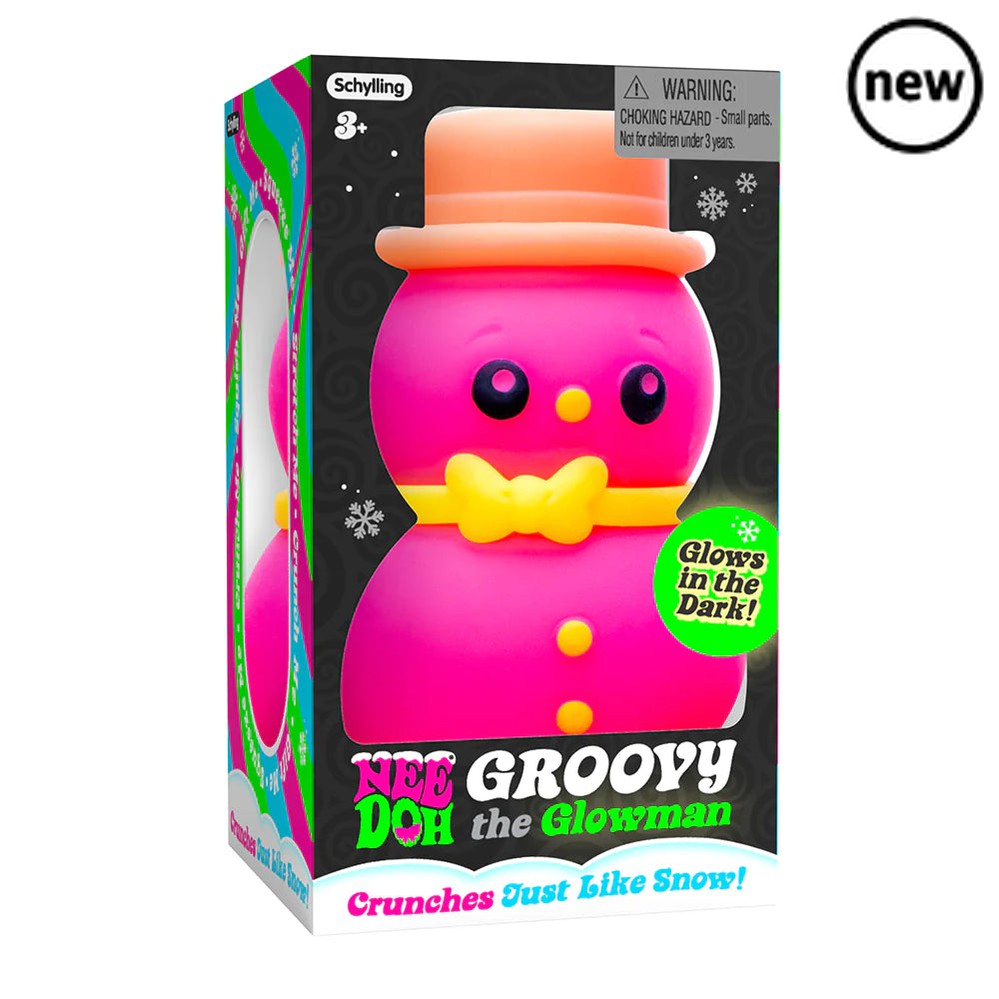 Groovy the Glowman Nee-Doh, Youngsters will have ‘snow’ much fun with their Groovy The Glowman NeeDoh this Christmas. Available in three assorted colours, the festive snowman-themed fidget toy has some super-cool features. It crunches just like real snow and it glows in the dark! Groovy The Glowman NeeDoh is the ideal size for little hands to hold, squeeze, squish and smush. But don’t worry, the non-toxic, dough-like material will always bounce back to its original shape. Ideal for on the go fidget toy fun 