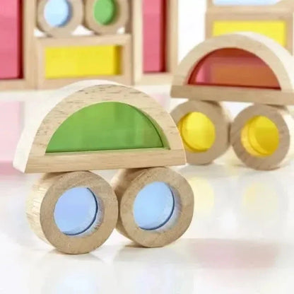 Guidecraft Jr Rainbow Blocks 40 Piece Set-Guidecraft Jr Rainbow Blocks 40 Piece Set