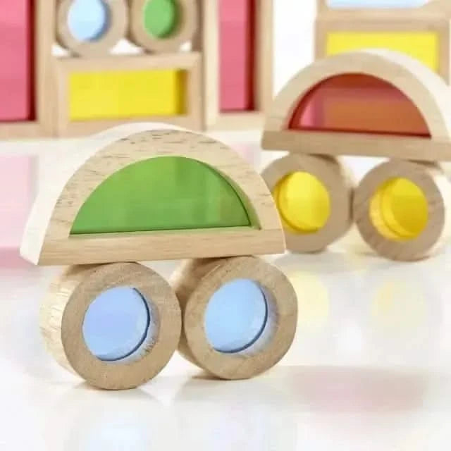 Guidecraft Jr Rainbow Blocks 40 Piece Set-Guidecraft Jr Rainbow Blocks 40 Piece Set