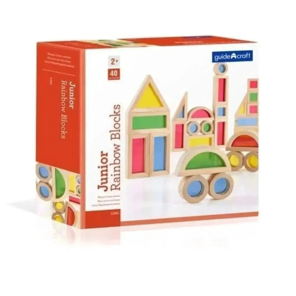 Guidecraft Jr Rainbow Blocks 40 Piece Set-Guidecraft Jr Rainbow Blocks 40 Piece Set