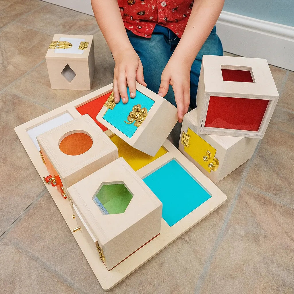Guidecraft Peekaboo Lock Boxes-Guidecraft Peekaboo Lock Boxes