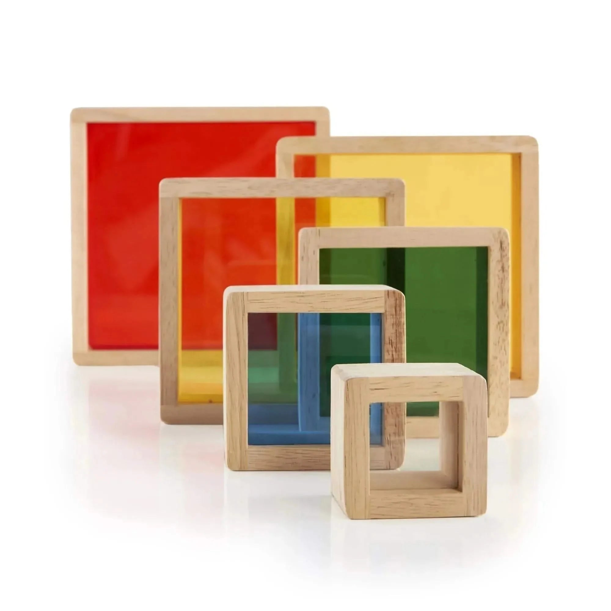 Guidecraft Stacking Rainbow Pyramid-Guidecraft Stacking Rainbow Pyramid
