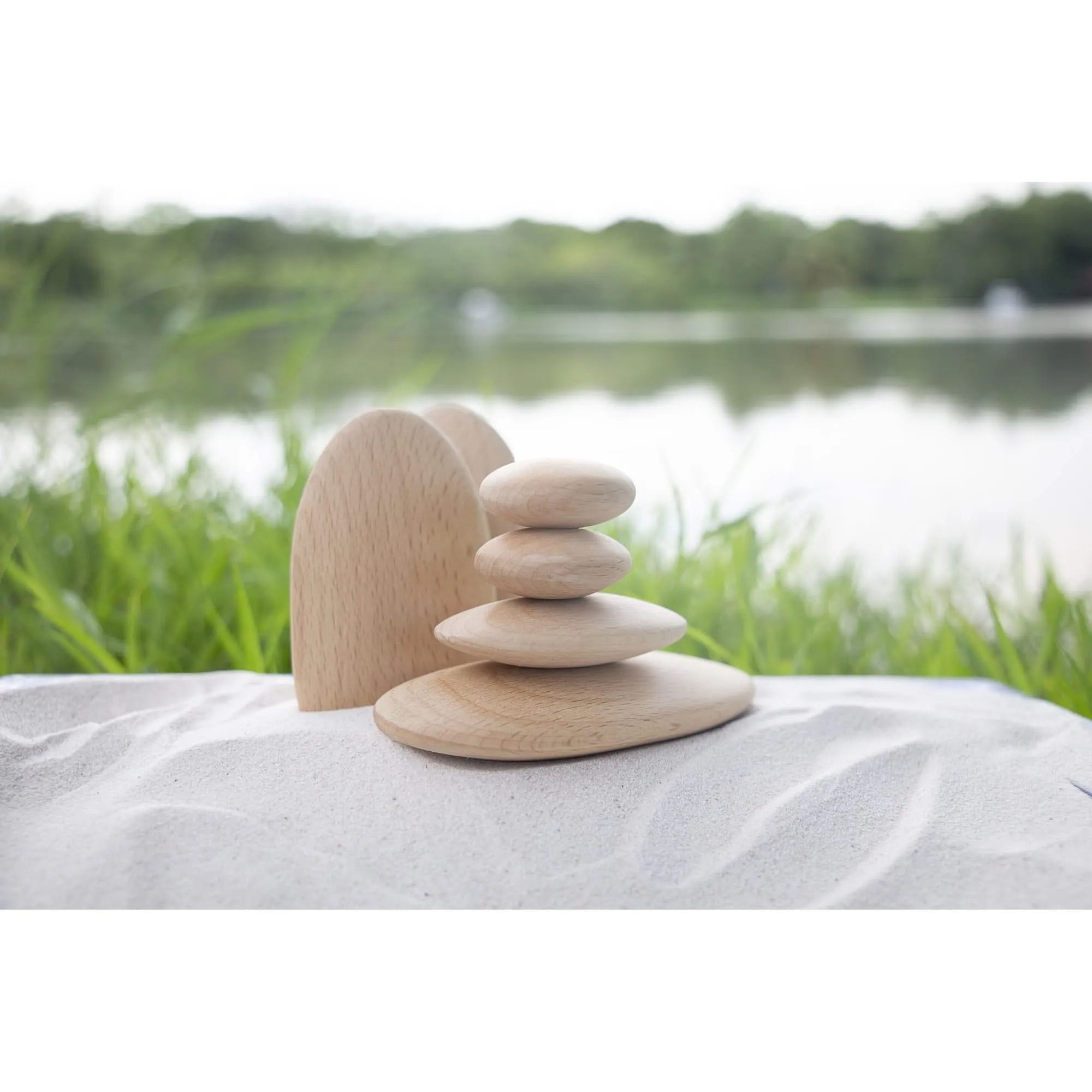 Guidecraft Wood Stackers River Stones-Guidecraft Wood Stackers River Stones