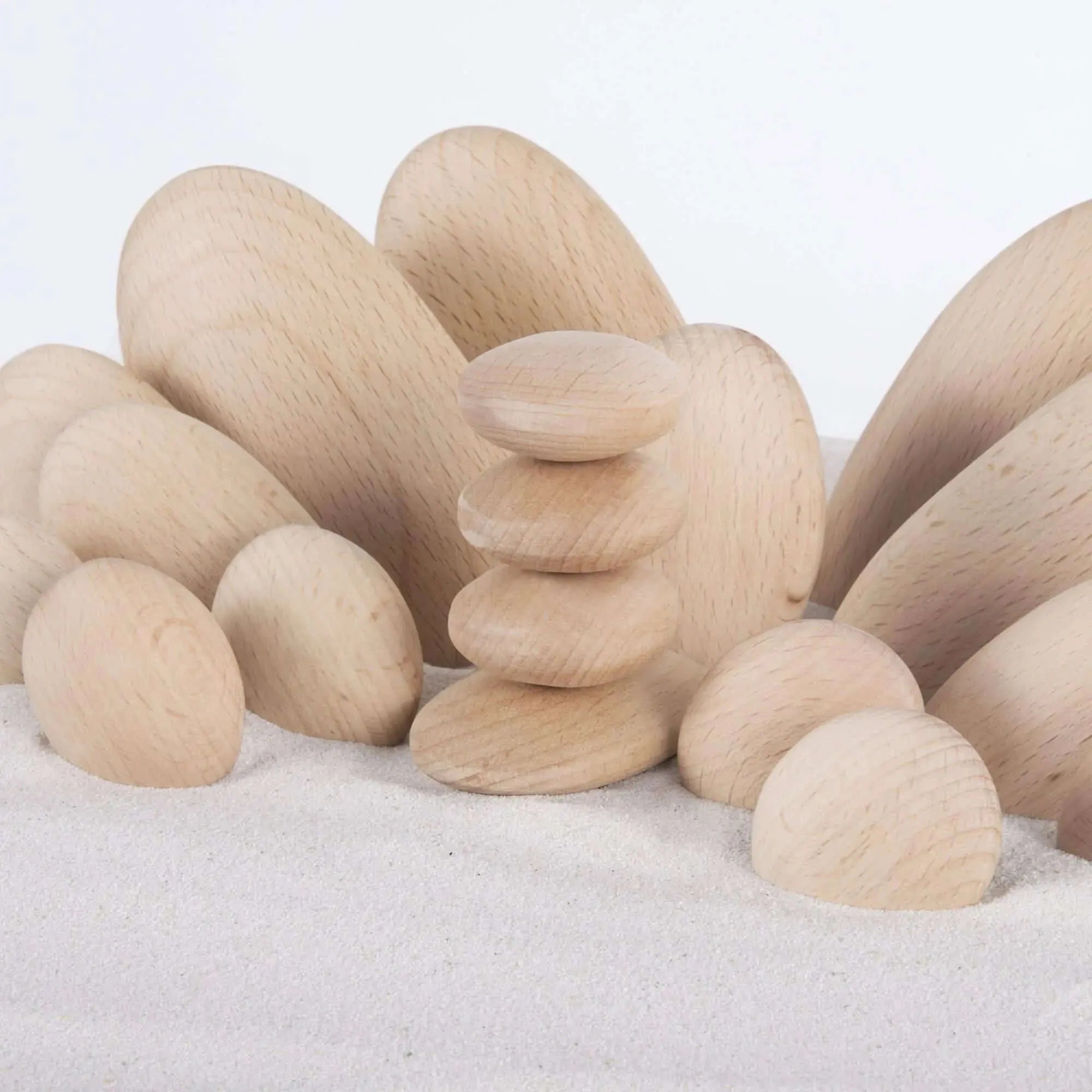 Guidecraft Wood Stackers River Stones-Guidecraft Wood Stackers River Stones