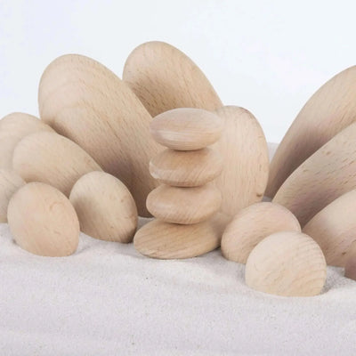 Guidecraft Wood Stackers River Stones-Guidecraft Wood Stackers River Stones