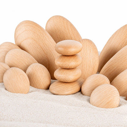Guidecraft Wood Stackers River Stones-Guidecraft Wood Stackers River Stones