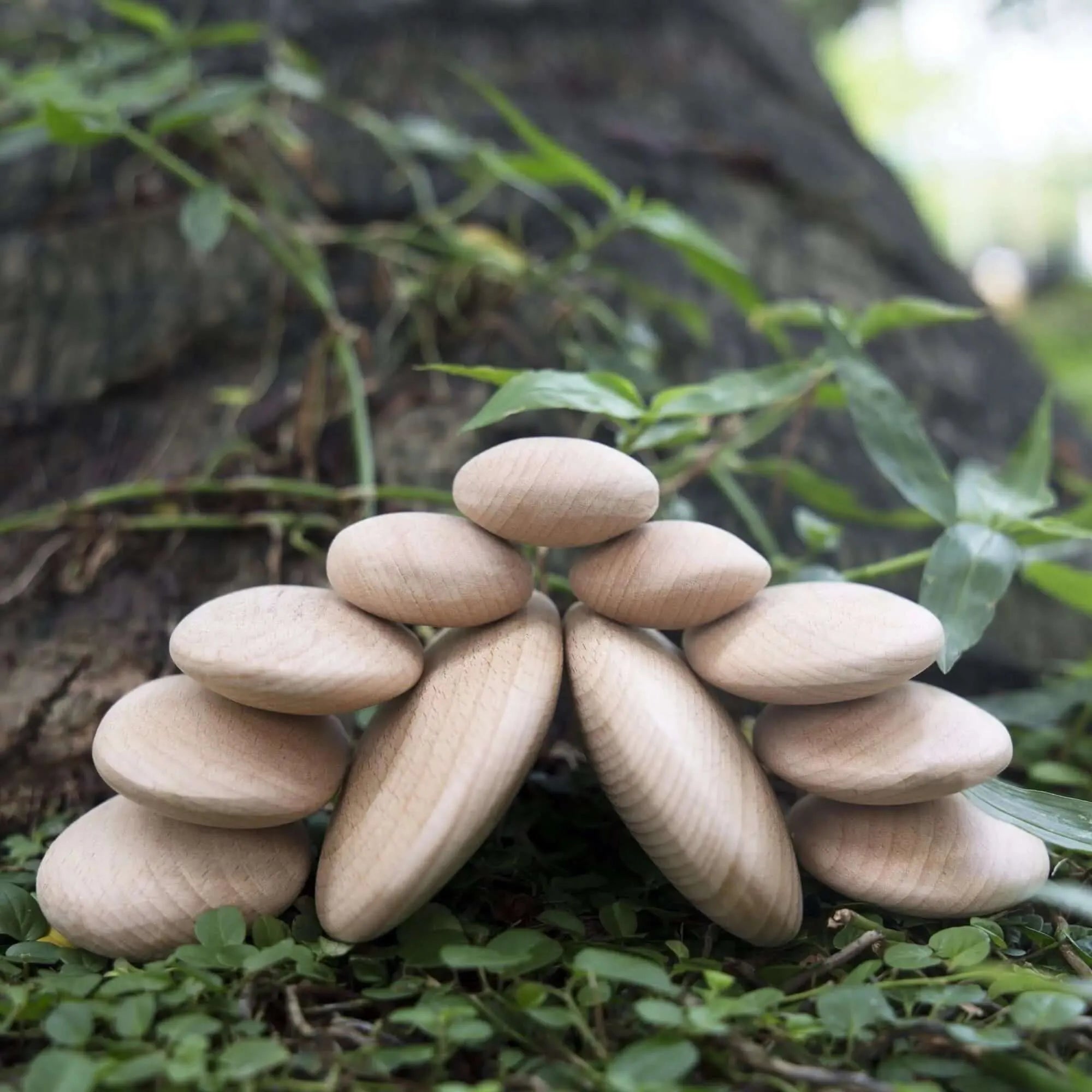 Guidecraft Wood Stackers River Stones-Guidecraft Wood Stackers River Stones