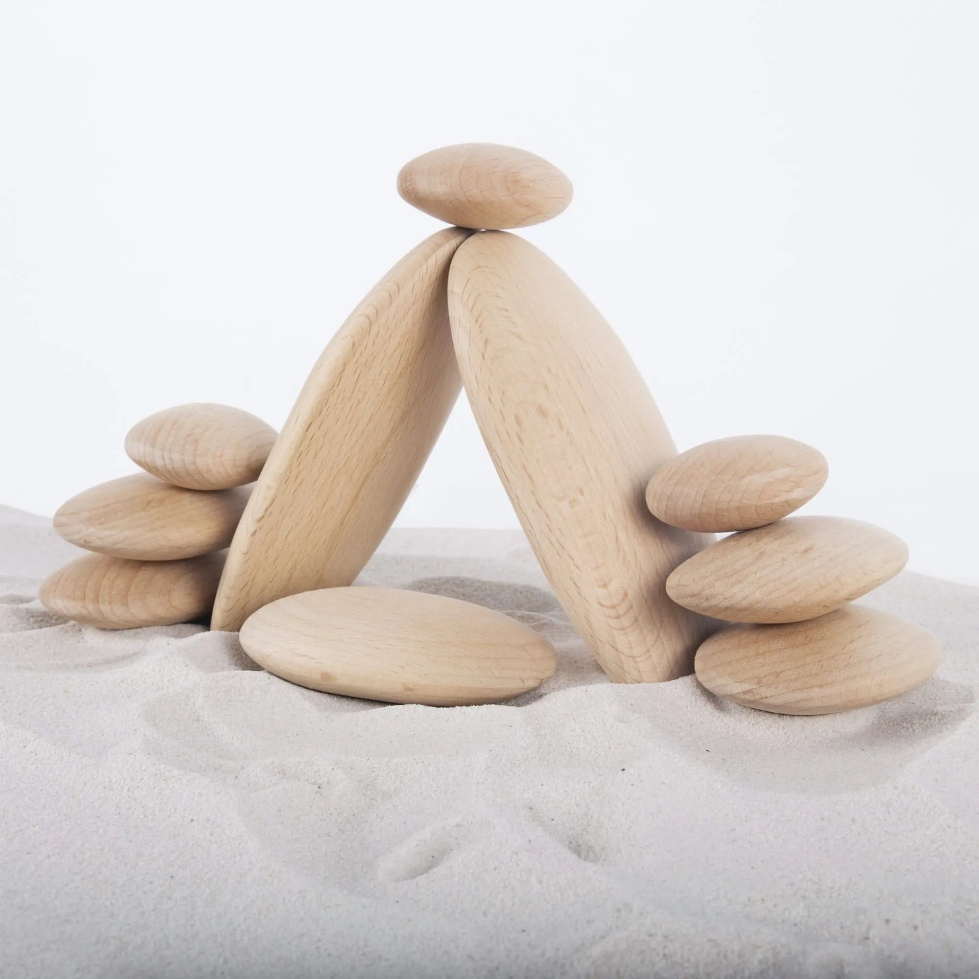 Guidecraft Wood Stackers River Stones-Guidecraft Wood Stackers River Stones