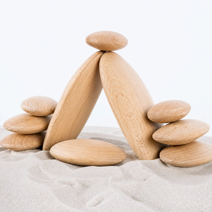 Guidecraft Wood Stackers River Stones-Guidecraft Wood Stackers River Stones