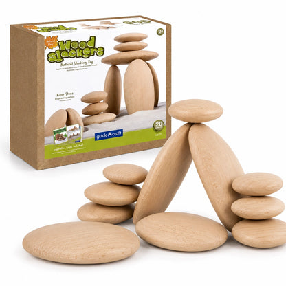 Guidecraft Wood Stackers River Stones-Guidecraft Wood Stackers River Stones