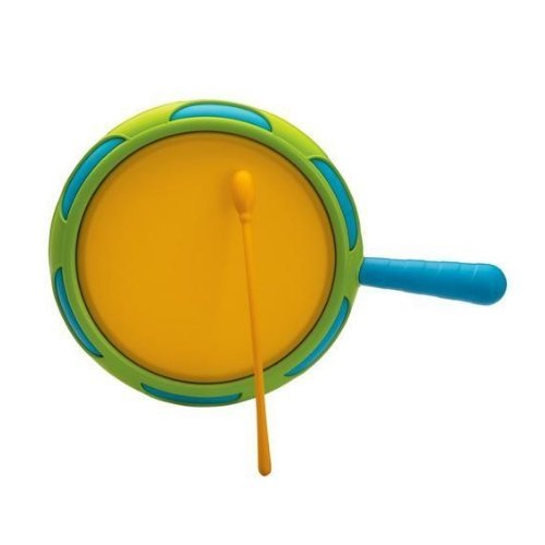 Halilit Tom Tom Drum, This elastic resonant skin Halilit Tom Tom Drum is the perfect product for your child to explore music and have fun while learning. The classic percussion instrument has a unique, high-quality elastic skin that produces a rich and melodious sound, guaranteed to captivate and engage your child's senses.The Halilit Tom Tom Drum is designed with little hands in mind, this drum features a comfortable rubber hand grip that ensures a secure and comfortable grip for young hands. This, coupled