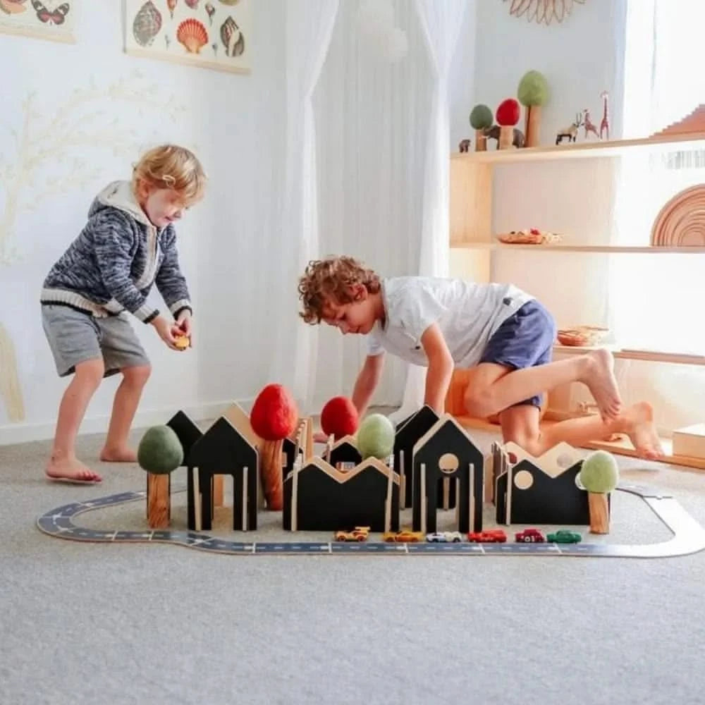Happy Architect Chalkboard Create and Play Village - Pack of 28-Happy Architect Chalkboard Create and Play Village - Pack of 28