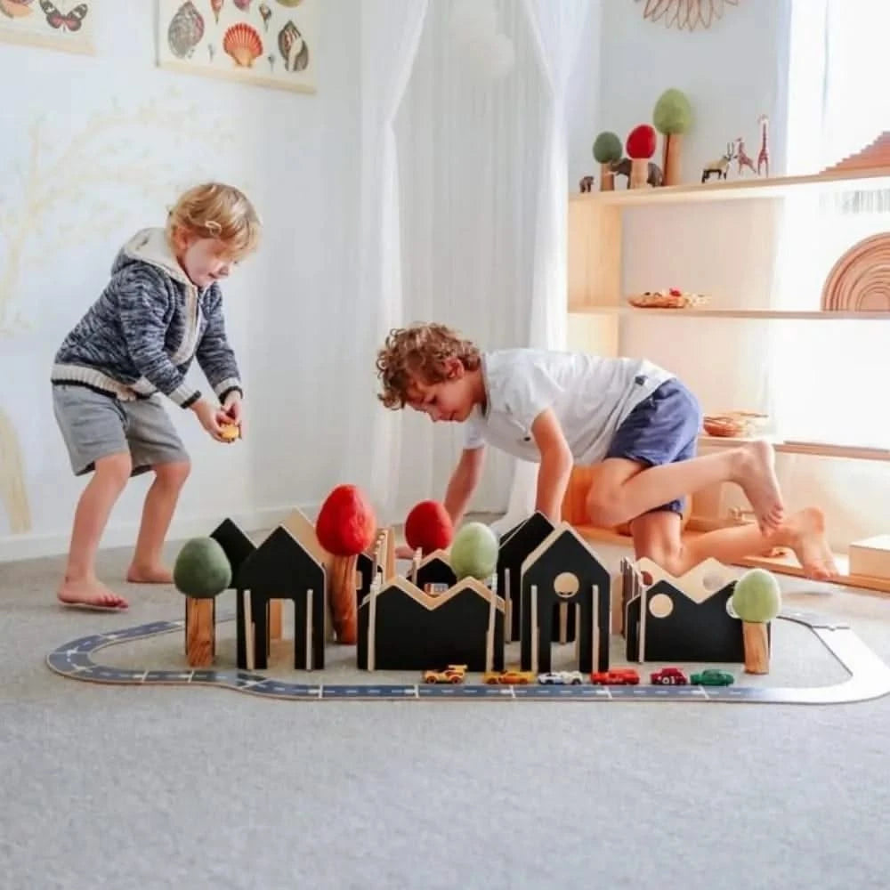 Happy Architect Chalkboard Create and Play Village - Pack of 28-Happy Architect Chalkboard Create and Play Village - Pack of 28