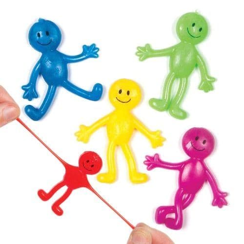 Happy Face Stretchy Men, Youngsters will have great fun stretching these colourful little men into all sorts of shapes. Our Mini Smiley Man is a small rubbery and highly pliable fellow. He is discrete to fit in any hand or pocket, and an excellent tactile fidget for children, including older pupils who he is most popular with!Helps to keep the fingers busy and occupied, so the mind is free to focus. Kids love to fiddle and fidget with our Mini Smiley Man. Especially suitable for children with ADHD, Autism o