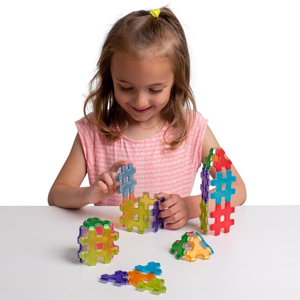 Hashmag Polydron Starter Set, Explore an exciting new method of magnetic construction with this Hashmag Polydron Starter Set. The unique shapes, in 6 stunning translucent colours, are ideal for developing fine motor skills and exploring the construction of 2D nets and 3D models. The Hashmag Polydron Starter Set has a colour coding system to help develop an understanding of polarity and is compatible with Magnetic Polydron. Designed for individual or small group use, this 24 Piece Class Set contains 12 trian