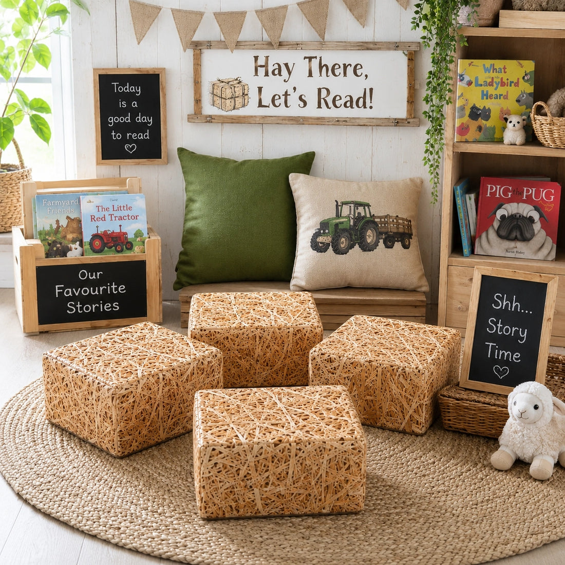 Hay Bale Buffets Set Of 4