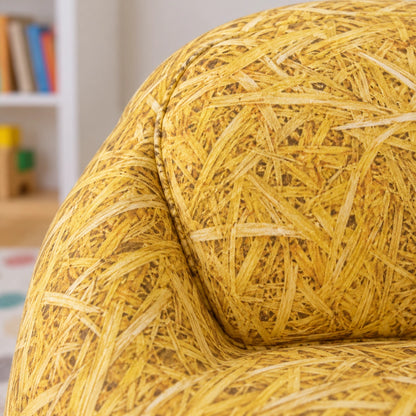 Hay Beany Chair – hay print faux suede detail
