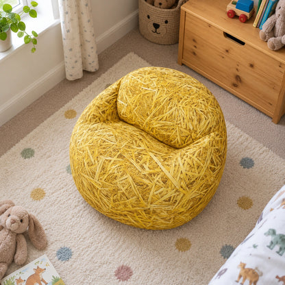 Hay Beany Chair – overhead view in a child's bedroom