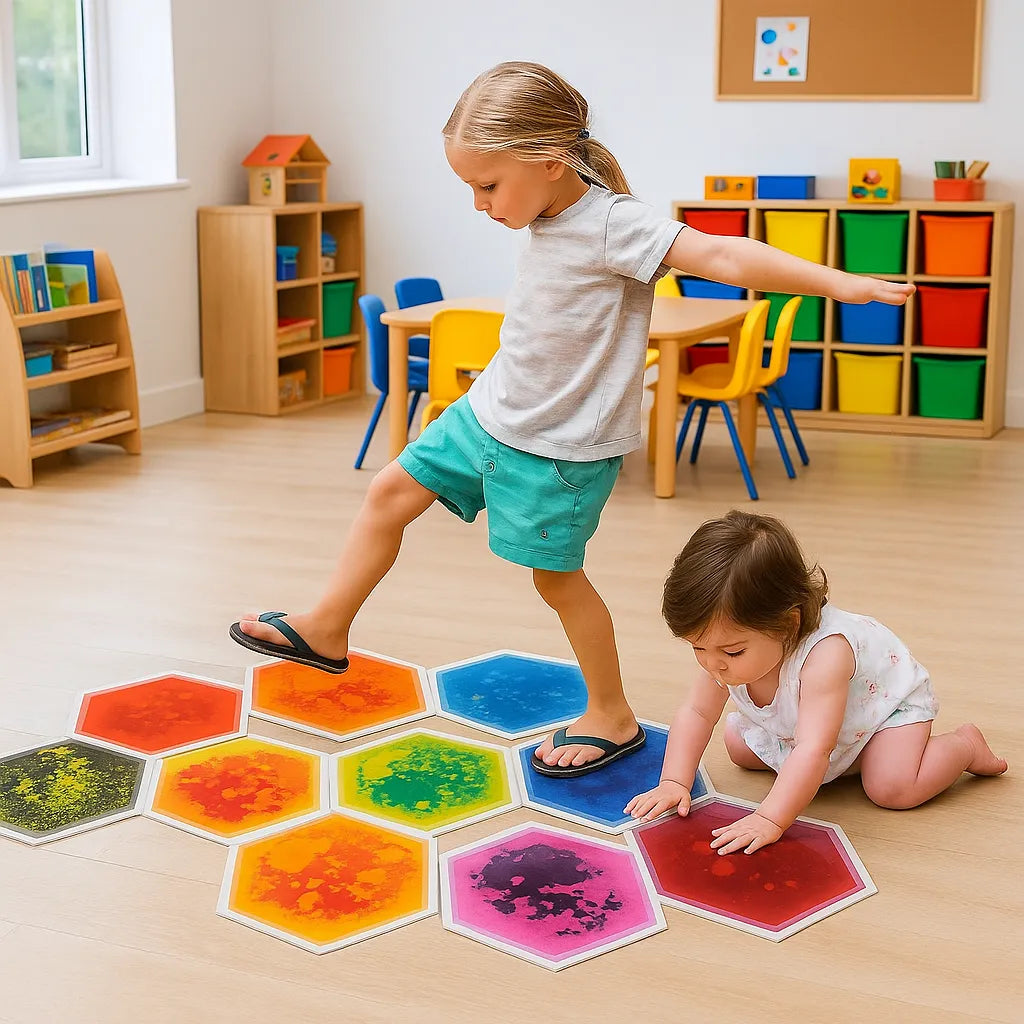 Hexagon Liquid Floor Tile (Set Of 4)-Hexagon Liquid Floor Tile (Set Of 4)
