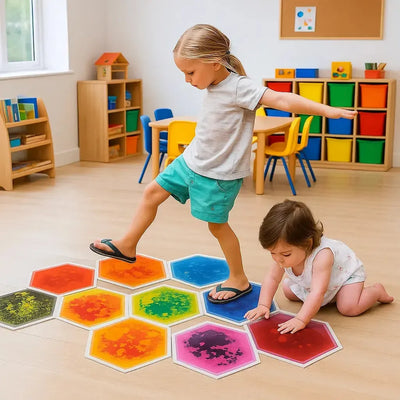 Hexagon Liquid Floor Tile (Set Of 4)-Hexagon Liquid Floor Tile (Set Of 4)