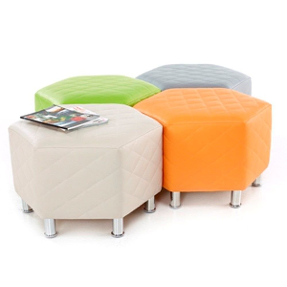 Hexagonal Quilted Seating Set of 4, Transform your educational or Early Years Foundation Stage (EYFS) setting with the Quilted Hexagonal Seating set of 4. Designed with comfort and versatility in mind, these seats serve as ideal breakout furniture for various group activities, discussions, or relaxed learning environments. Key Features Colour Diversity: The set includes four vibrant colours: Lime Green, Light Grey, Dark Grey, and Orange, adding energy and liveliness to your setting. Built for Comfort: Each 