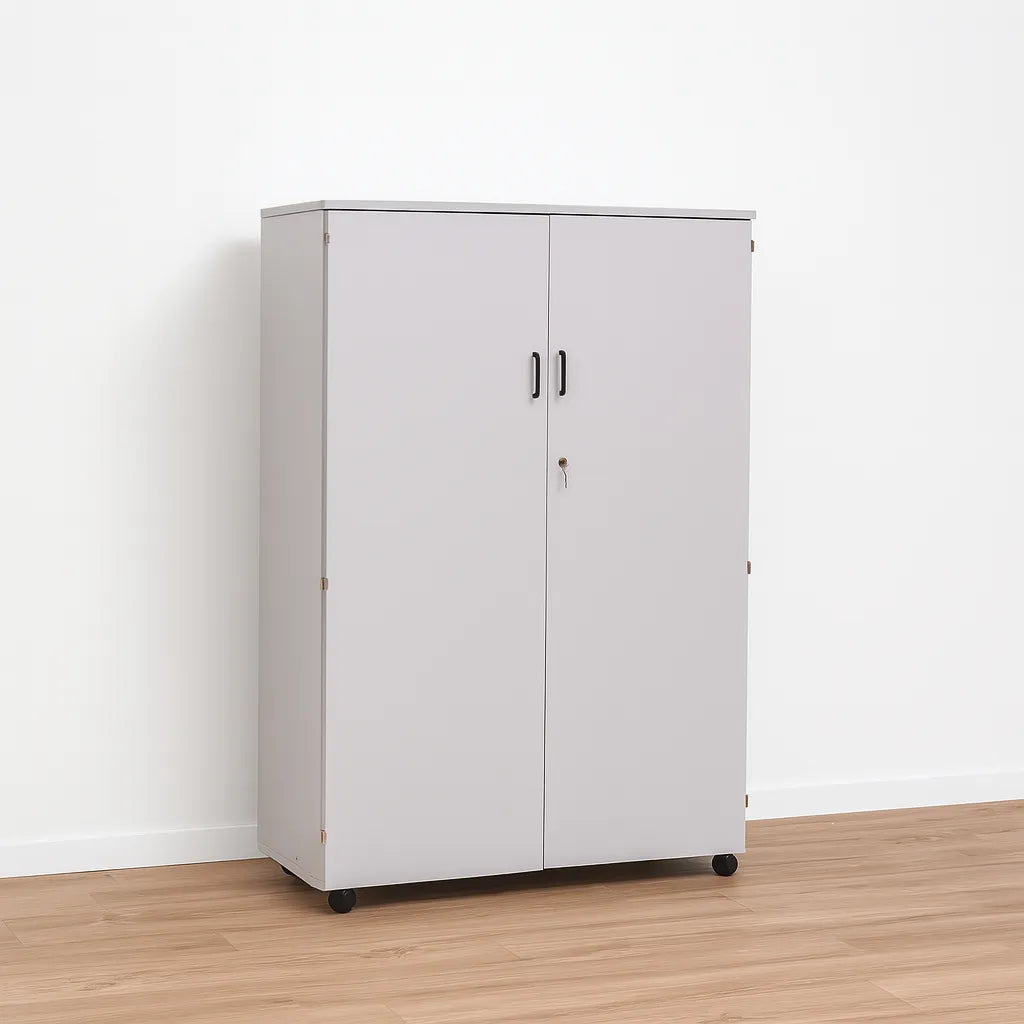 High Tall Storage With 24 Trays Triple Column And Shelves And Full Lockable Doors And Black Plastic Handles-High Tall Storage With 24 Trays Triple Column And Shelves And Full Lockable Doors And Black Plastic Handles