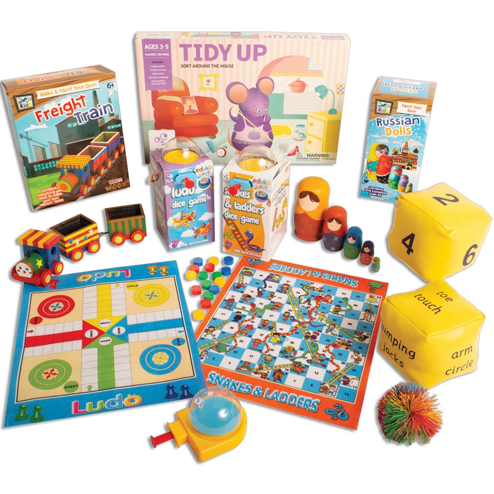 Home Learning Games and Crafts for Kids, The Home Learning Games and Crafts for Kids set is your go-to solution for enriching home learning experiences. This comprehensive pack includes a variety of games and crafts that serve as interactive learning tools. It is designed in collaboration with a primary school teacher to ensure alignment with the current curriculum. Home Learning Games and Crafts for Kidsy Features: Diverse Activities: A myriad of games and crafts are included, ranging from board games like