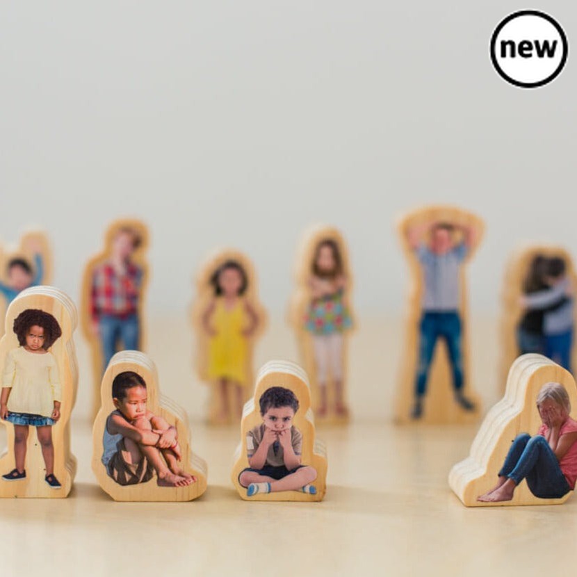 How Am I Feeling Today, Introducing the high-quality Colourful Wooden Emotion People Set, a must-have for every child's toy collection. This set includes 15 wooden people, each printed with a photo of a child displaying a wide range of emotions, from crying and frustration to excitement and happiness.Emotional well-being is a crucial aspect of a child's development, and this set provides a unique opportunity for children to express and manage their own feelings. By interacting with these emotion people, chi