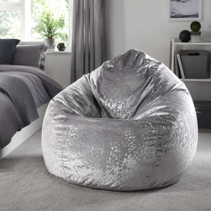 Huge Crushed Velvet Jumbo Beanbags in a modern teenage setting - lifestyle image 3