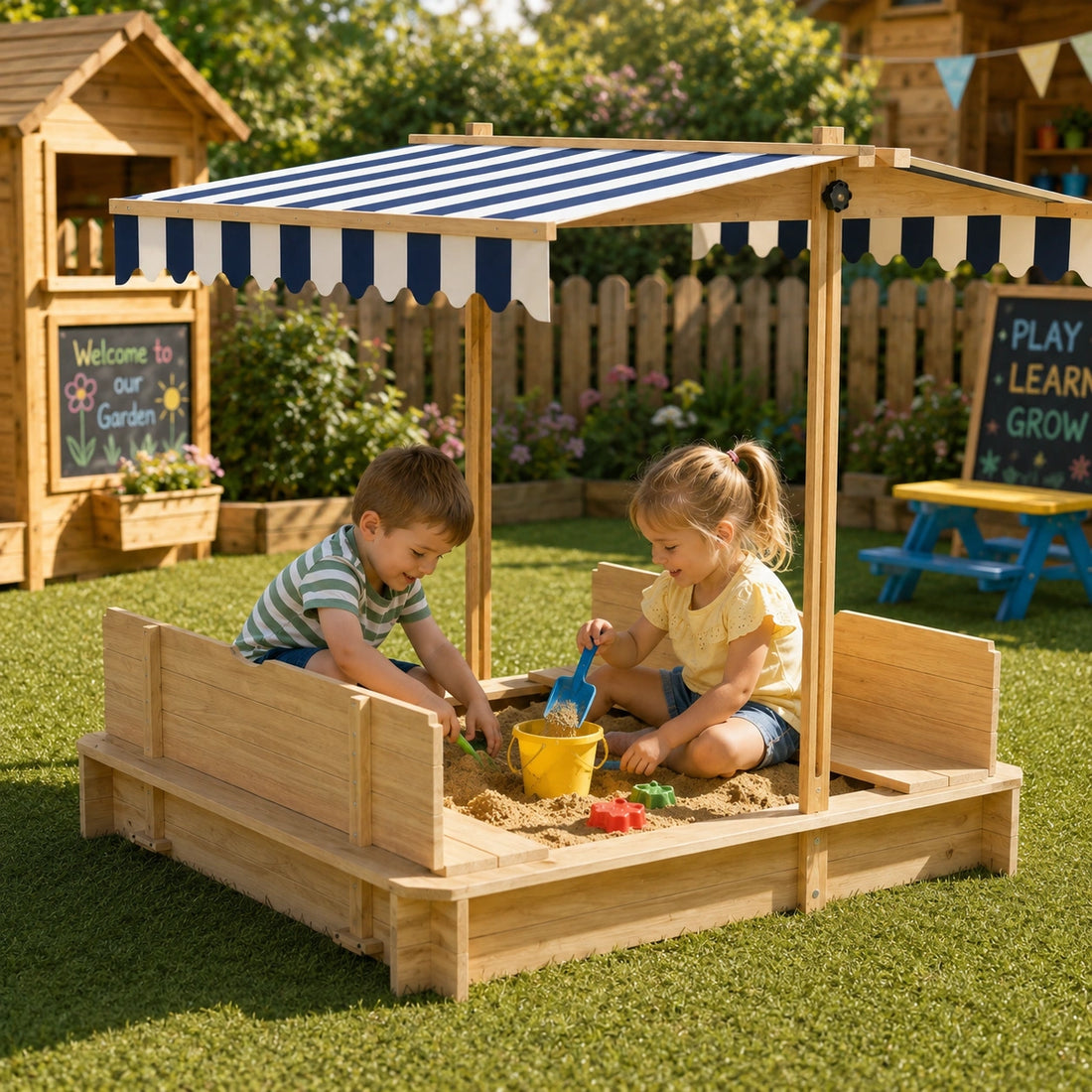 Square Wooden Sandpit