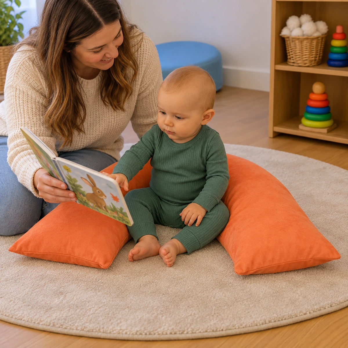 Inclu Squidgy Triangle Support – supervised nursery reading