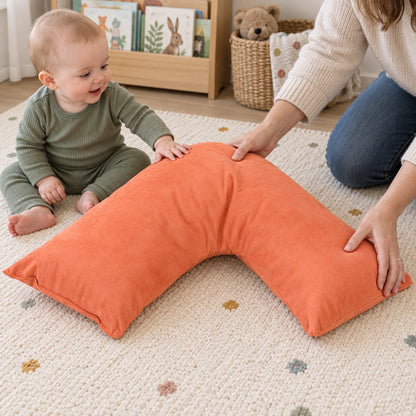 Inclu Squidgy Triangle Support – preparing the pillow for floor play