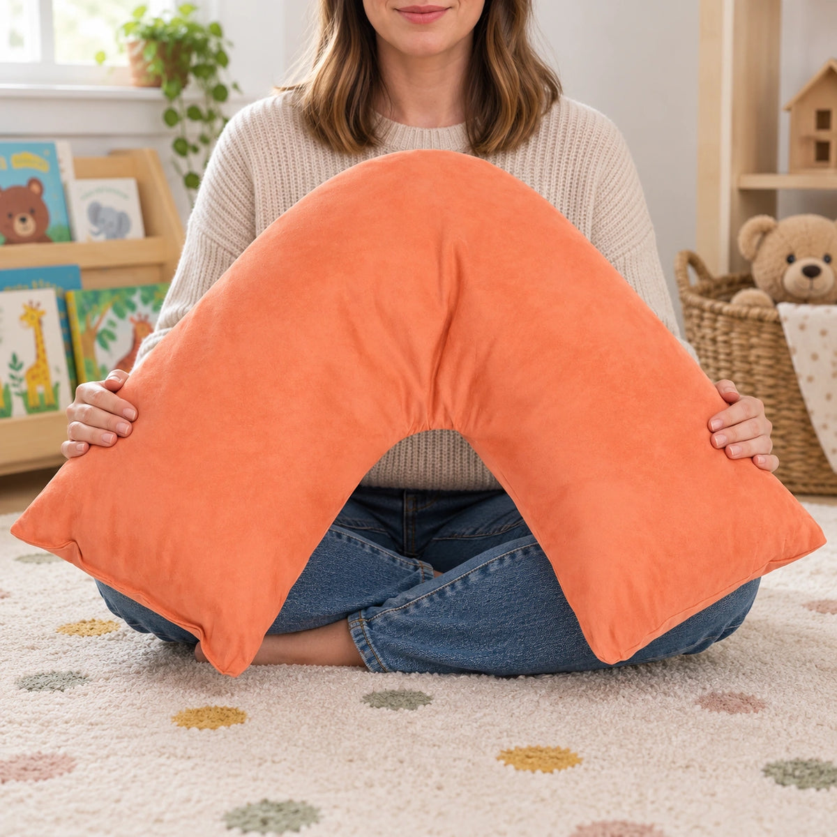 Inclu Squidgy Triangle Support – full pillow held upright