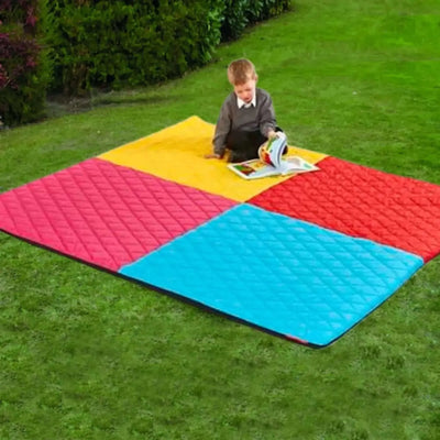 Indoor and Outdoor Large Quilted Harlequin Mat 2000 x 2000mm-Indoor and Outdoor Large Quilted Harlequin Mat 2000 x 2000mm